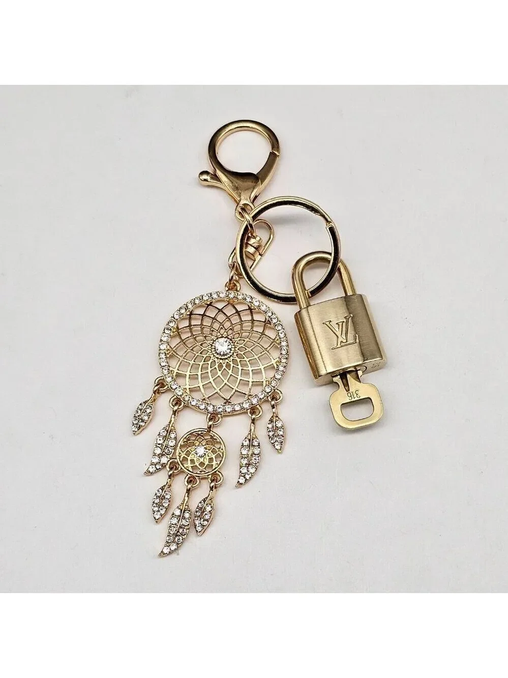 Authentic Louis Vuitton Gold Padlock 🔒 Key Set w/ Unbranded Bag Charm